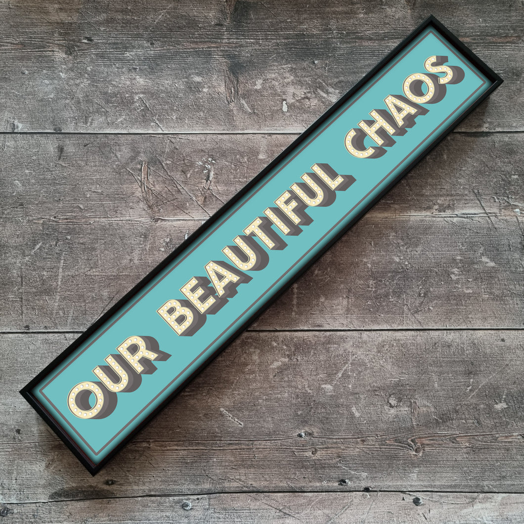 Our Beautiful Chaos Framed Metal Print