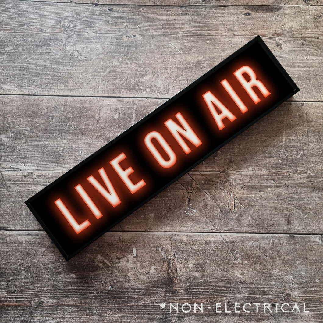 Live On Air : Neon Style Metal Print