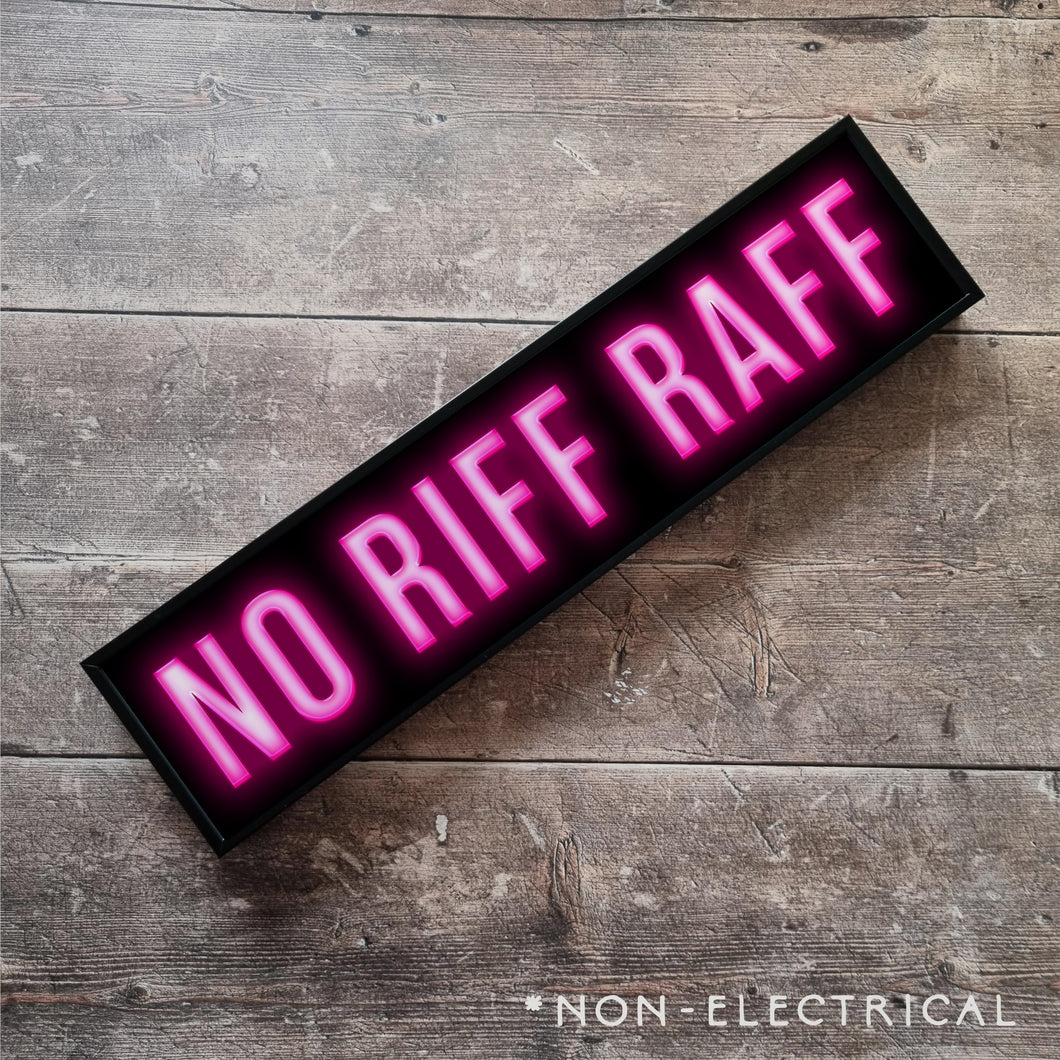 Pink No Riff Raff : Neon Style Metal Print