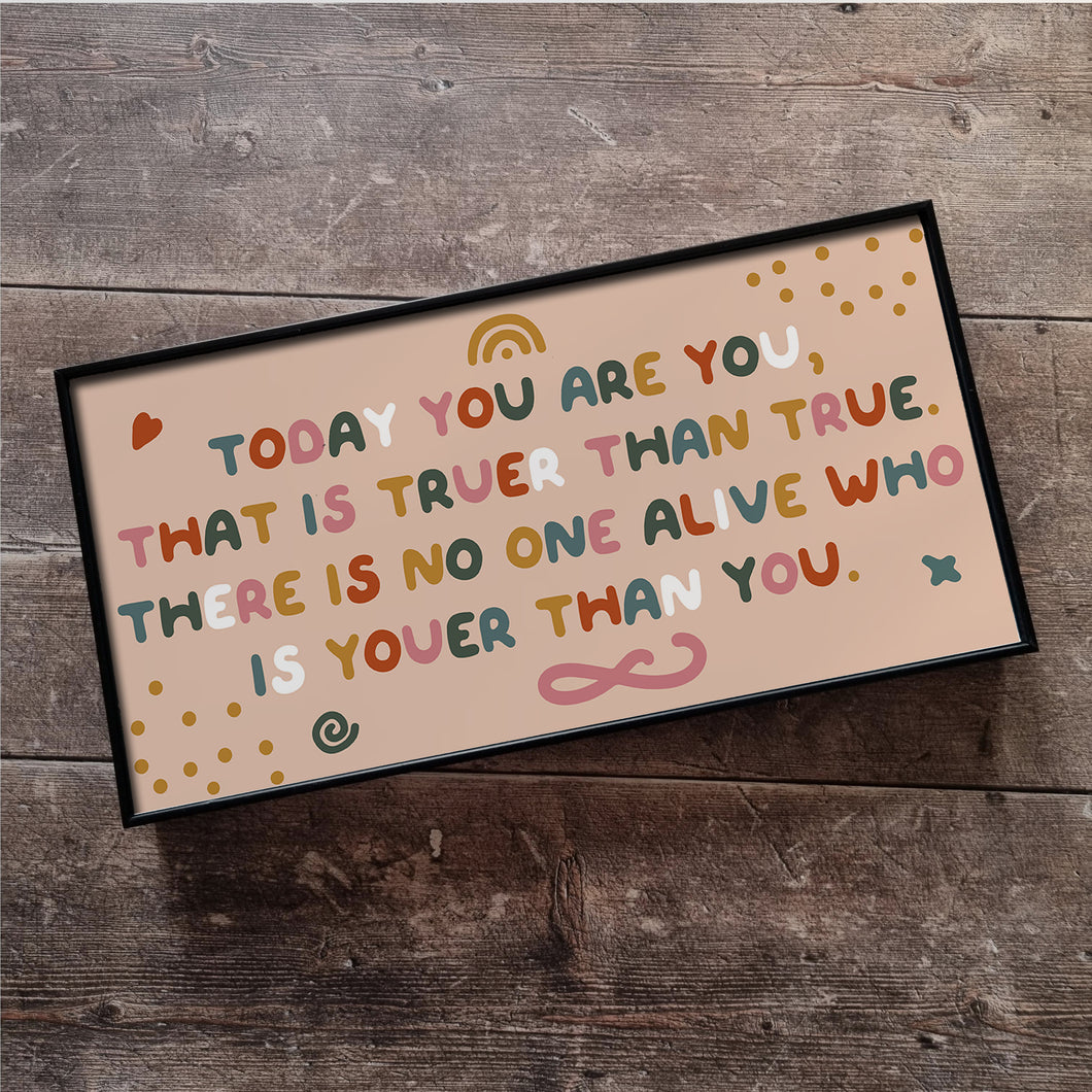 Dr Seuss Quote Framed Metal Print