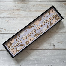 Load image into Gallery viewer, Don&#39;t Worry Be Happy Framed Metal Print
