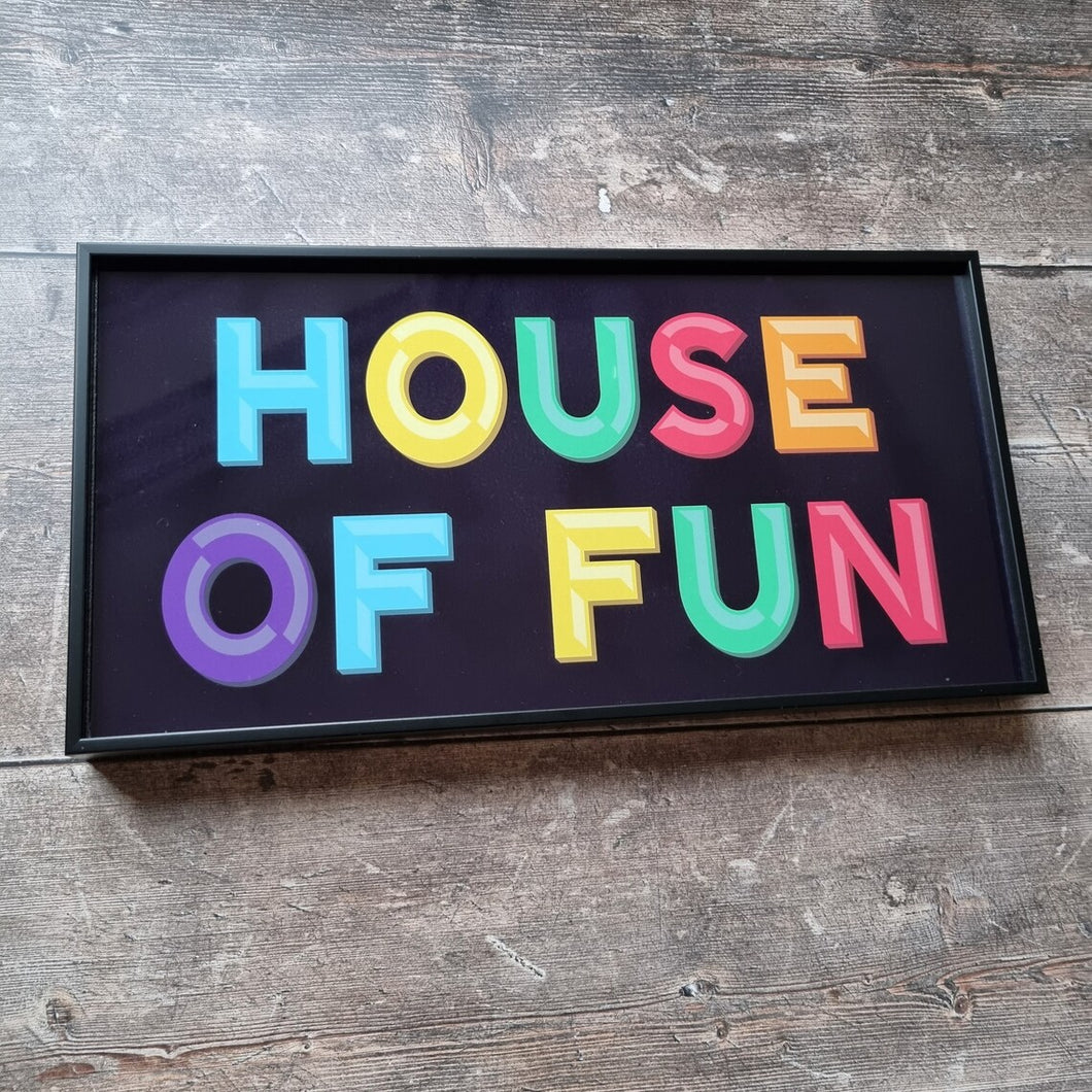 House Of Fun Framed Metal Print