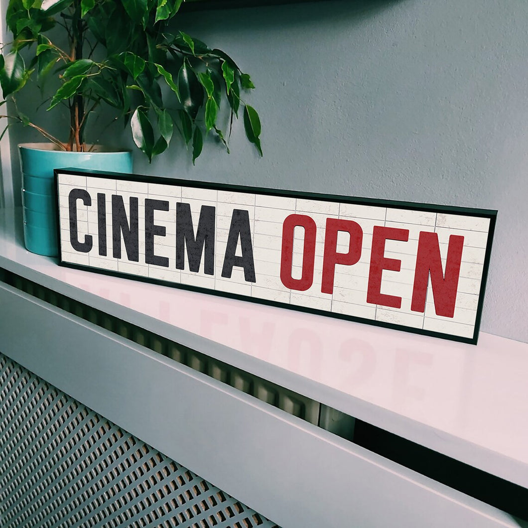 Cinema Open Framed Metal Print