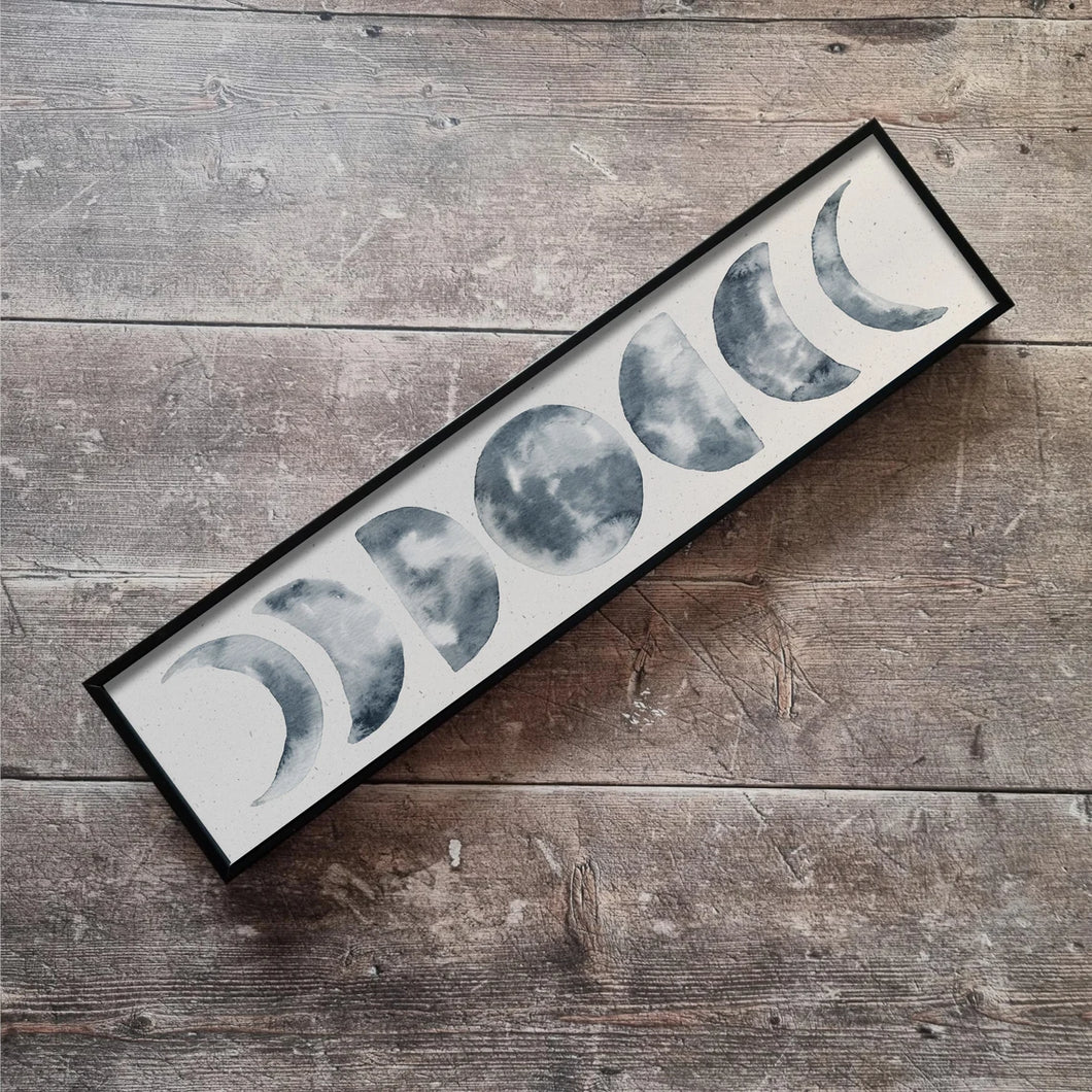 Moon Phase Framed Metal Print