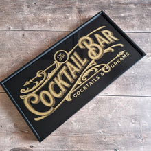 Load image into Gallery viewer, Gold // Silver Vintage style Cocktail Bar Sign
