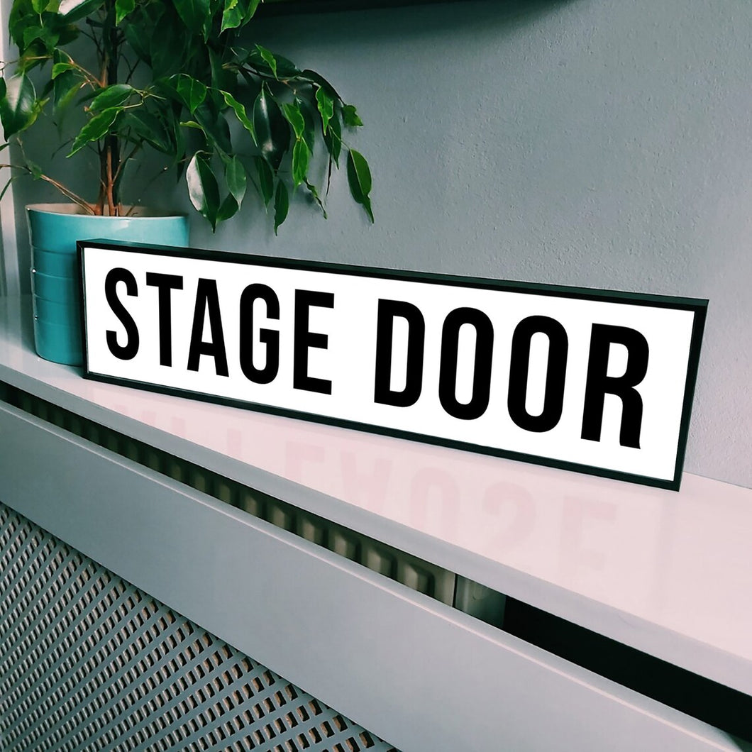 Stage Door Framed Metal Print