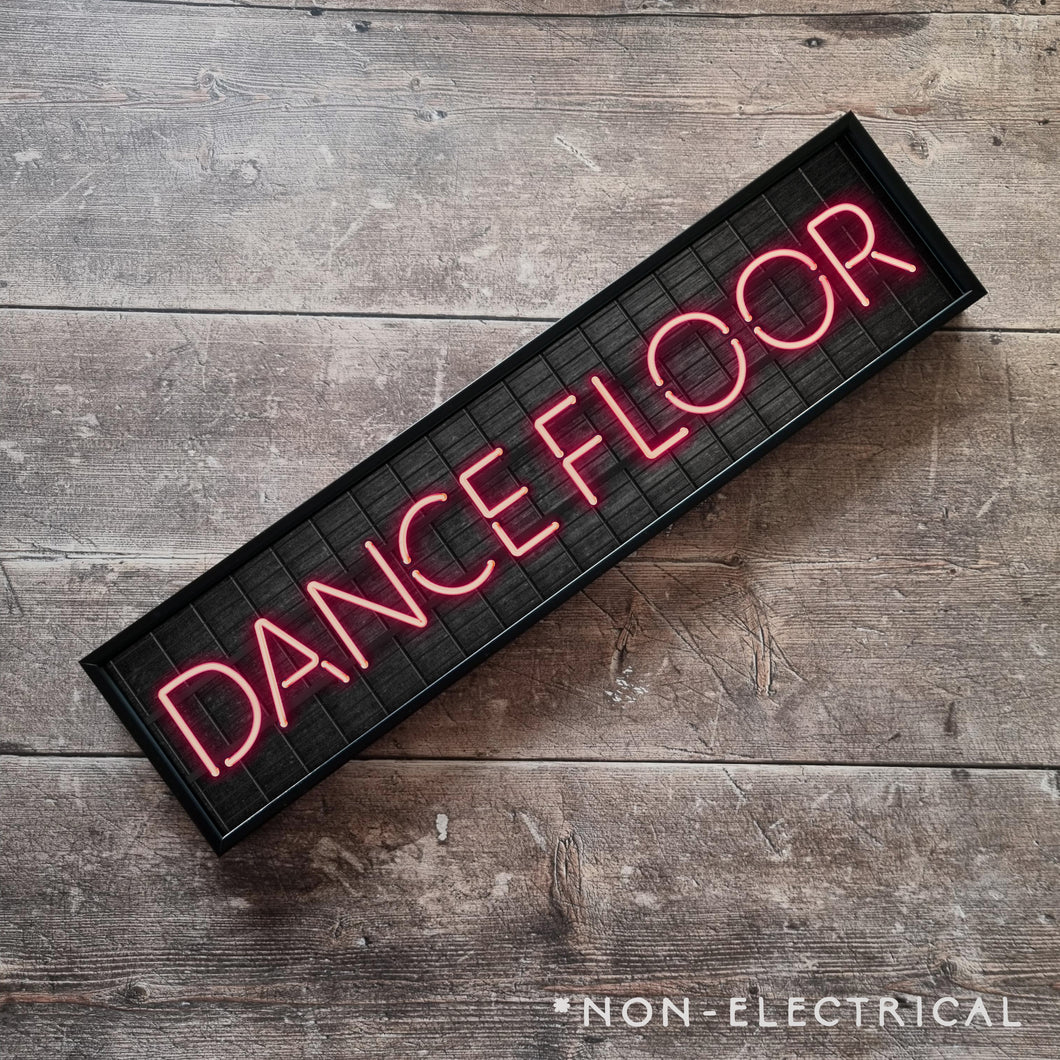Dancefloor : Neon Style Metal Print