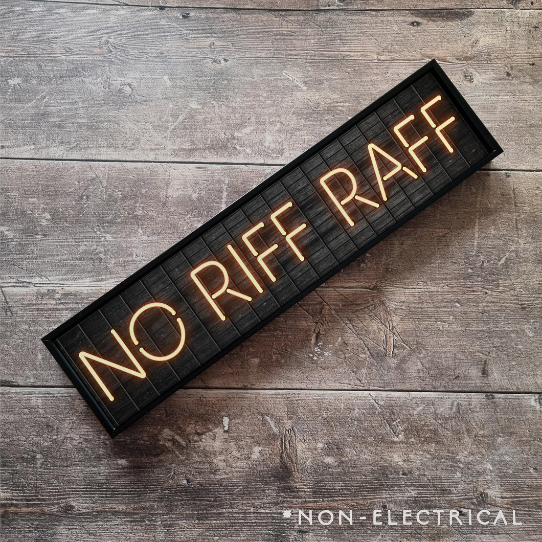 No Riff Raff : Neon Style Metal Print