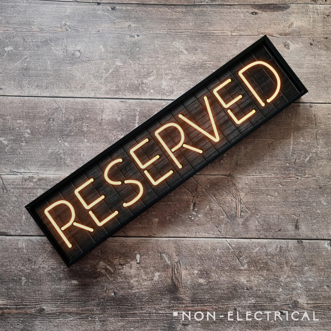 Reserved : Neon Style Metal Print
