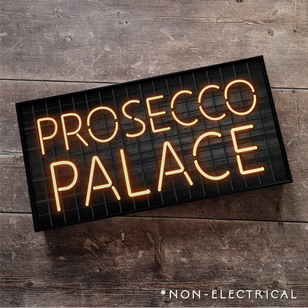 Prosecco Palace : Neon Style Metal Print