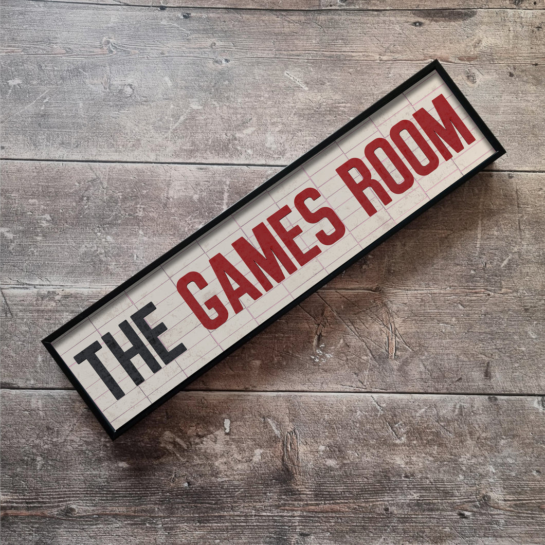 The Games Room Framed Metal Print