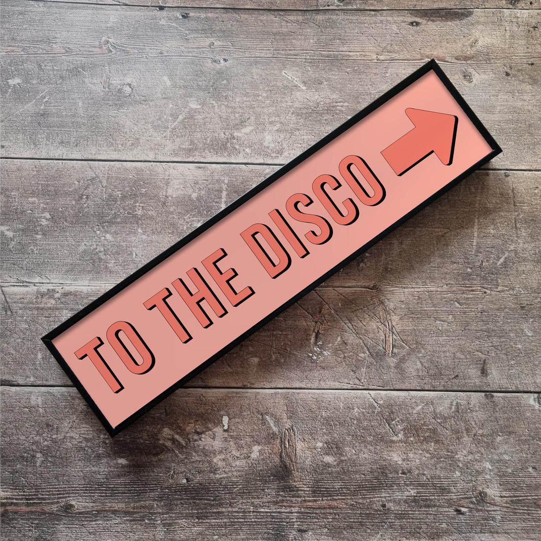 To The Disco Framed Metal Print
