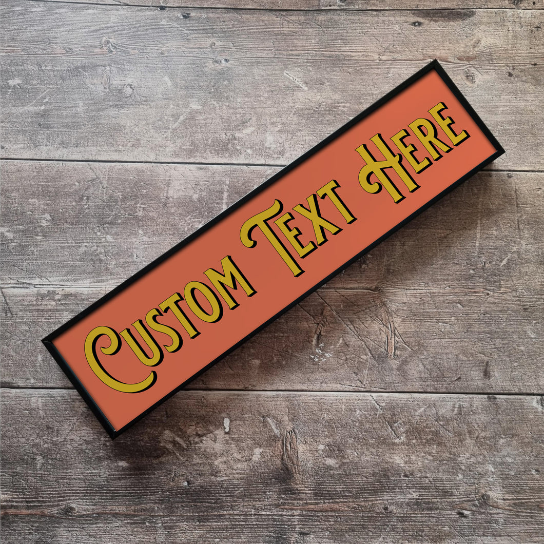 CUSTOM #3 Vintage Style Framed Metal Print