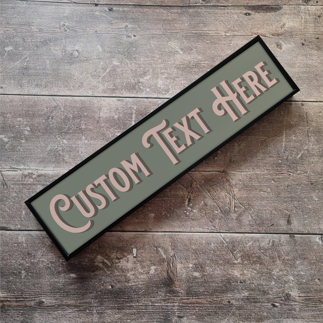 CUSTOM #1 Vintage Style Framed Metal Print