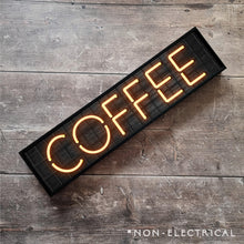 Load image into Gallery viewer, Coffee : Neon Style Metal Print
