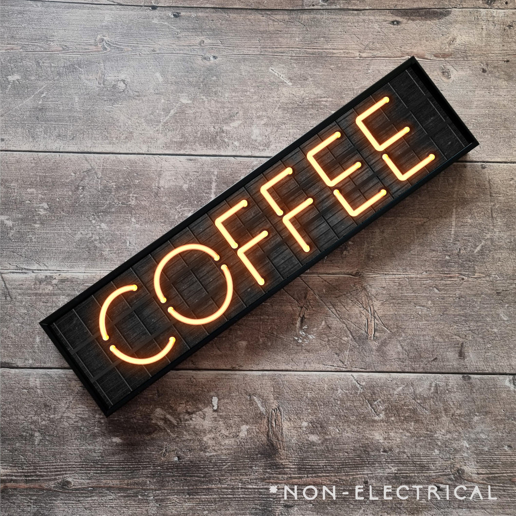 Coffee : Neon Style Metal Print