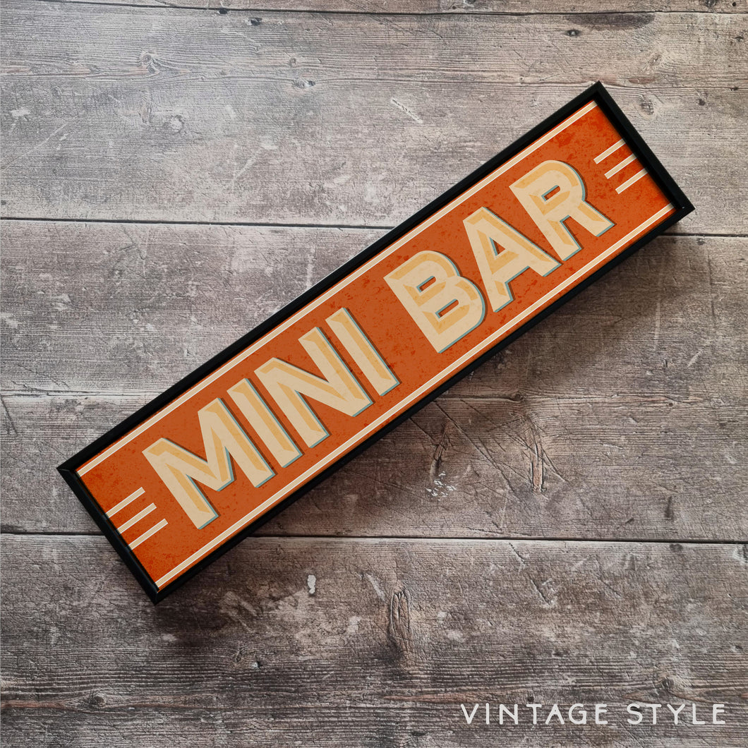 Rusted Mini Bar Framed Metal Print