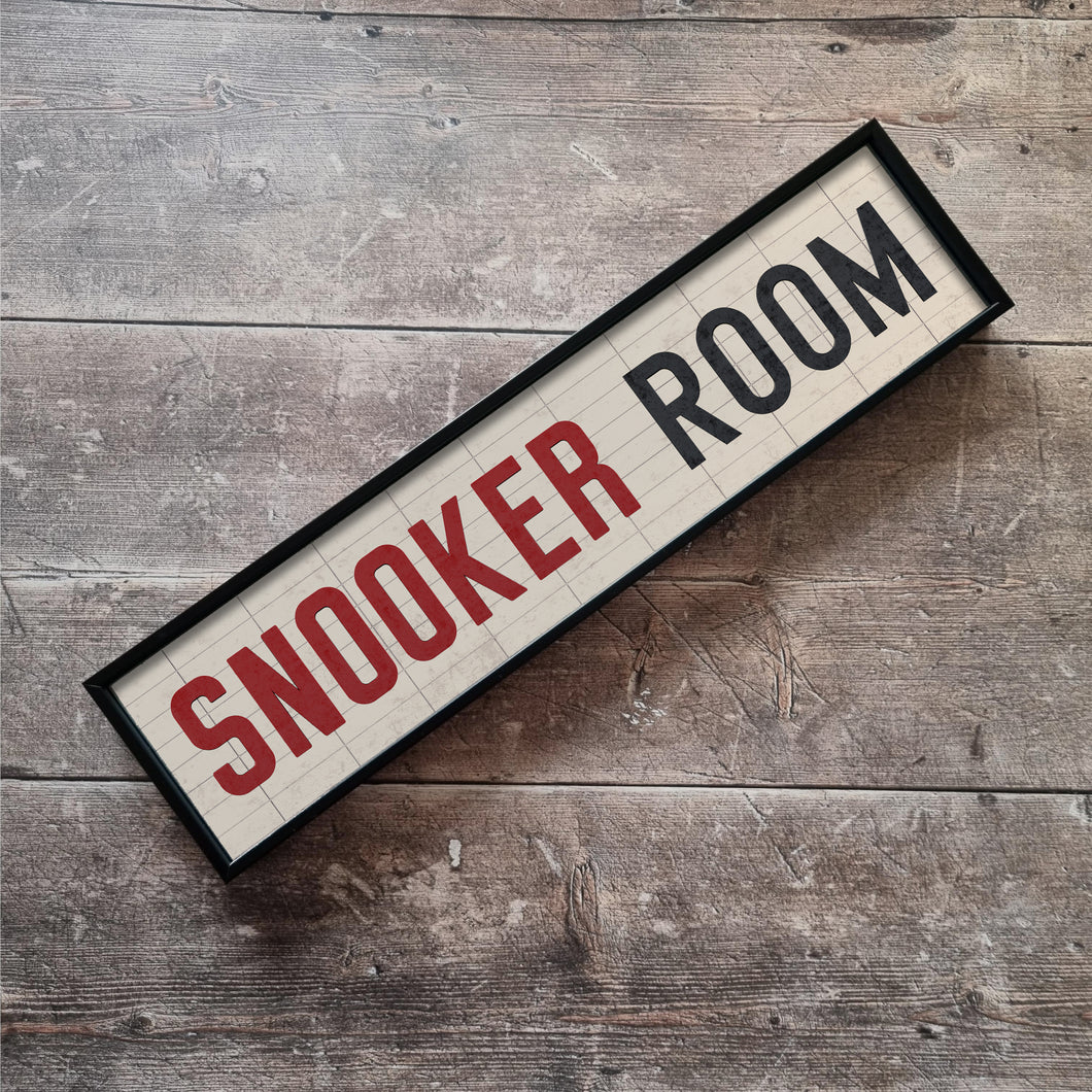 Snooker Room Framed Metal Print